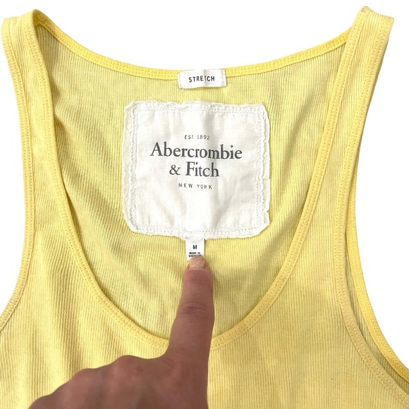 Abercrombie & Fitch Y2K Ribbed Long Line Stretchy Tank Top Layering Preppy - Picture 2 of 8